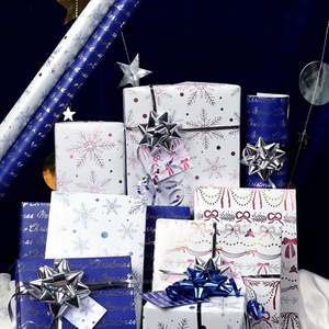 Wholesale Disposable Silicone Coated Virgin <b>Christmas</b> Gift <b>Wrapping</b> <b>Paper</b> 43x300cm <b>Roll</b> - Product Image 4