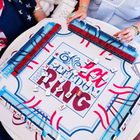 Tuiles de Mahjong américaines en acrylique double couche, rouge pailleté, bleu marine, design patriotique avec drapeau Liberty Bell, ensemble de jeu personnalisé