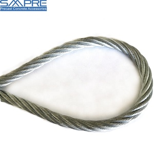 Boucle d'ancrage en câble métallique pour béton préfabriqué, accessoires de levage, élingue en câble métallique, anneau de levage fileté, boucle de levage - Product Image 3