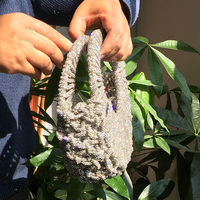 Sac à main de luxe en strass tressé à la main, pochette circulaire en cristal pour femme