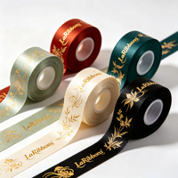 Cinta de Grosgrain Personalizada con Estampado de Flores y Montañas al Estilo de la Pintura Oriental, de Poliéster, de Lujo Chino, Certificada OEKO-TEX, para Regalo