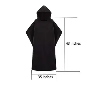 China Wholesale 1 Size Fit All Microfiber Bath Changing Robe Couple Surf Poncho Towel With Hood