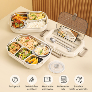 Bento trưa <span class=keywords><strong>Box</strong></span> Hot cách điện thép không gỉ <span class=keywords><strong>container</strong></span> thực phẩm ăn trưa di động hộp - Product Image 6