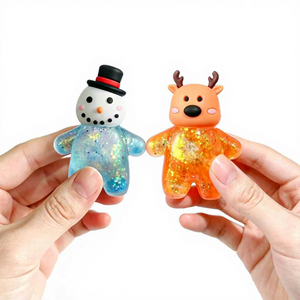 Nueva Caja Sorpresa de Juguetes Blandos con Purpurina de Personajes Navideños, Juguete Sensorial Suave de Santa, Reno y Muñeco de Nieve, Decoración Navideña para Niños - Product Image 4
