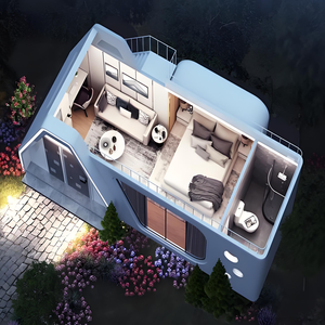 Nhà cabin không gian lắp ráp nhanh Bán Chạy nhất-cabin không gian sang trọng di động được thiết kế cho các khách sạn nghỉ dưỡng nhà tiền chế hiện đại - Product Image 2