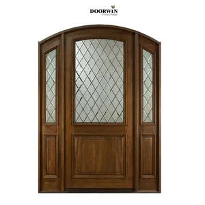 DOORWIN High Quality Latest Simple Design Replacement solid wood exterior door Wooden entry door