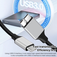 Câble adaptateur pour disque dur mobile USB Type-C 3.0 vers Micro B
