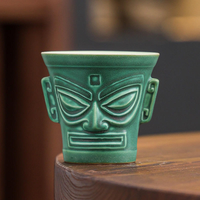 Tasse à café expresso Culture trois étoiles conception de visage unique tasse en céramique 120ml tasse de dégustation de thé Kung Fu chinois traditionnel