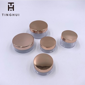 โลโก้แบบกำหนดเอง ขวดพลาสติกสีดำขนาดเล็ก 3 มล. 5 มล. 10 กรัม 10 มล. 15 กรัม 20 กรัม 28 กรัม 30 มล. 50 มล. 60 กรัม 2 ออนซ์ พร้อมฝาสีโรสโกลด์ - Product Image 5