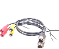 Câble d'alimentation vidéo et audio RCA à 4 broches mâle pour aviation, faisceau de câblage pour caméra de voiture MDVR DVR