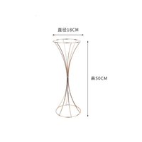 Pièce maîtresse de fleur artificielle de mariage en métal BC-501 support d'arrangement de fleur de table de mariage 80cm