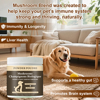 Poudre de champignons biologiques 60g – Complément alimentaire pour animaux de compagnie – Favorise la santé cognitive et cérébrale, le système immunitaire, la santé du foie et des intestins – Formule naturelle