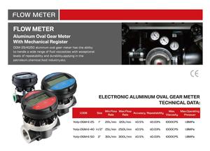 カスタマイズ可能なデジタル電子燃料流量計アルミニウム楕円形ギアメーターOEMサポート石油化学工業用ウォーターオイル用 - Product Image 2