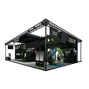 Cabine de exposição retroiluminada para feiras, 10x10 10x20, fácil expansão, com design gratuito, cabine personalizada para feiras