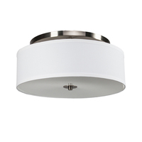 12.5 "nickel brossé LED hôtel plafonnier luminaire encastré Surface plafonnier rond LED