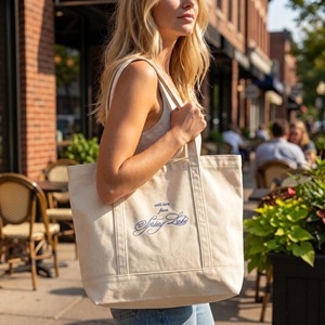 Wholesale Heavy Duty <b>Canvas</b> <b>Tote</b> Bags 16 Ounce Embroidery Logo Large <b>Canvas</b> <b>Tote</b> Bags Wedding Gift Shoulder Handbag - Product Image 6