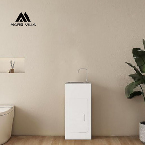 <span class=keywords><strong>Meuble</strong></span> sous-vasque fin <span class=keywords><strong>scandinave</strong></span> en bois contreplaqué Mars Villa avec éclairage LED intégré, idéal pour salle de bain, compatible OEM, pour l'Europe - Product Image 3