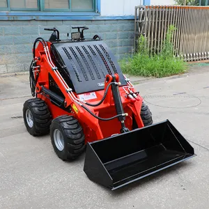 En çok satan ücretsiz kargo 300kg 500kg 700kg 14kw 15kw dizel elektrikli kompakt bahçe parça mini skid steer
