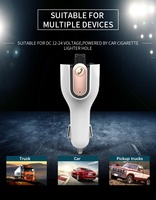 Transmisor FM para Auto G52 BT 5.0 Manos Libres, Auriculares Inalámbricos Desmontables, Cargador USB Tipo-C de Doble Puerto QC3.0, Reproductor MP3, Alcance de 10m