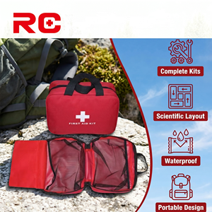 Botiquín de Primeros Auxilios Rojo Portátil, Bolsa de Emergencia Multiusos para el Hogar, el Automóvil, Campamentos y Preparación para Desastres - Product Image 1