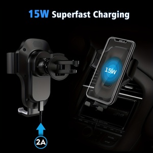 Chargement sans fil Support de téléphone de voiture Support de <span class=keywords><strong>chargeur</strong></span> de voiture sans fil Automatique Nouveaux produits sur le marché Serrage automatique sans fil - Product Image 6