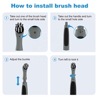 Mini brosse de nettoyage d'épurateur électrique puissante de charge d'USB portative rechargeable imperméable sans code avec la poignée antidérapante