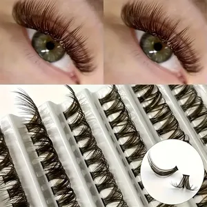 200 clusters 40p brown eyelash , 8-16mm, natural brown makeup DIY eyelash <b>extensions</b>, suitable for daily gatherings - Product Image 5