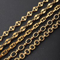 Vente chaude 18K plaqué or en acier inoxydable géométrique chaîne Bracelet Simple et résistant à la décoloration bijoux de mode accessoires pour hommes