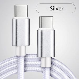 สายชาร์จไนลอนแบบเร็วสายดาต้า1ม. Type-C ถึง Type-C สายชาร์จเร็วสำหรับโทรศัพท์แท็บเล็ต - Product Image 4