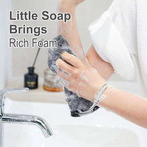 Custom Logo Organic <b>Sponge</b> Soap Bag Ball Net Mesh Drawstring Packaging Soap Saver Gift Pouch <b>Exfoliating</b> Properties Body - Product Image 5