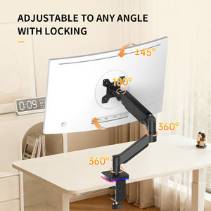 ขาตั้งจอภาพ KHCOOHOO Gas Spring RGB ขนาด 32 นิ้ว ปรับระดับได้ พร้อมพอร์ต USB ในตัว รองรับมาตรฐาน VESA สำหรับติดตั้งบนโต๊ะทำงาน ใหม่ เหมาะสำหรับใช้ที่บ้าน สำนักงาน และเล่นเกม - Product Image 6