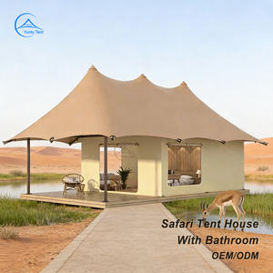 Tente de safari OEM, maison dans le désert avec salle de bain et <span class=keywords><strong>balcon</strong></span>, conçue pour des vacances de glamping de luxe - Product Image 1
