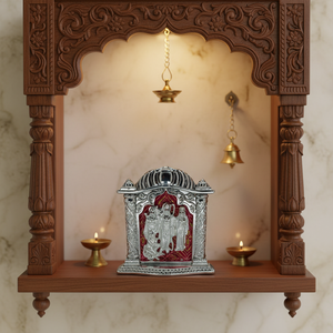 เทพีศรีสวัสดิ์ รูปปั้นโลหะ |   รูปปั้นเทพเจ้าฮินดูสำหรับหิ้งบูชาที่บ้านและห้องบูชา |   ของตกแต่งโต๊ะอ่านหนังสือและของขวัญทางจิตวิญญาณ - Product Image 2