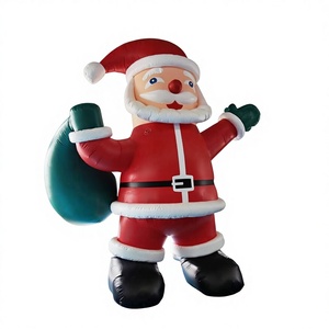 25ft giant outdoor christmas holiday decoration publicidad hinchable <b>inflatable</b> santa claus with gift bag - Product Image 1