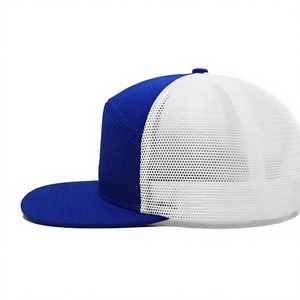 Gorra Snapback de Malla Azul y Blanca de 6 Paneles con Logotipo y Color Ajustables, Estilo para las Cuatro Estaciones, Producción en Vietnam, Prenda Casual de Alta Calidad - Product Image 2