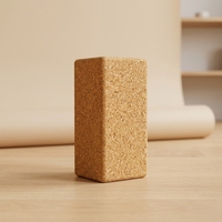 Syntus Kork Yoga Block & Gurt Set 2-teilig Hochdichte Weiche Rutschfeste Yoga-Blöcke 9x6x4 Zoll 8FT Metall D-Ring Gurt für Pilates