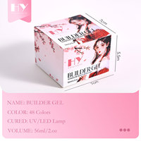 Hanyinails Kit de Gel Constructeur Professionnel Sans HEMA/TPO 56ml 48 Teintes Super Faible Chaleur Séchage Rapide Soak Off UV/LED