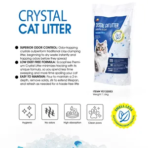 Kristall Katzenklo individualisierte Verpackung Großhandel Haustierprodukte Katzenzubehör hochaufnehmender hygienischer Kristall Katzenklo Sand