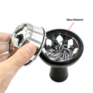 Prix d'usine personnalisé, vente en gros de bols à chicha en verre et silicone, accessoires pour chicha, boutique de chicha, usage domestique, ensemble de fumage - Product Image 6