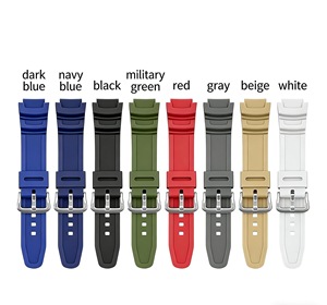 สายซิลิโคนสำหรับนาฬิกาคาสิโอ AE-1000W SGW-400H 800H W-735H 216H AEQ-110W ยาง TPU นาฬิกาสายนาฬิกาแบบระบายอากาศได้ดีสร้อยข้อมือ - Product Image 2