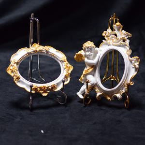 Moderne Rétro Européen DIY Cadre <span class=keywords><strong>Photo</strong></span> Blanc Doré Nu Cadre Dos Nu Victorien En Bois En Plastique Bijoux Posant À La Main - Product Image 3