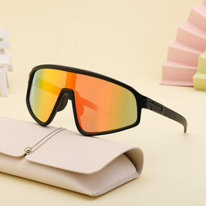 Lunettes de soleil sport KJ-1073, monture noire en PC, polarisées UV400, coupe-vent, pour cyclisme, protection solaire classe 2 - Product Image 5