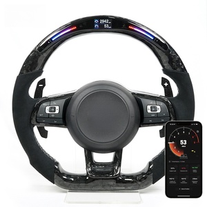 Volante Deportivo de Fibra de Carbono Real con Control por Aplicación, para Volkswagen Golf 7 7.5 GTI GTD GTE R <span class=keywords><strong>2013</strong></span>, Gran Venta - Product Image 1