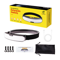Lampade Frontali LED Ricaricabili USB 230 °   Torcia Frontale Larga per Campeggio 450 Lumen con Ricarica USB-C
