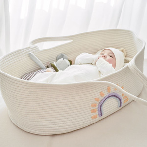 Cesta Moisés Portátil Genérica de Cuerda de Algodón con Tamaño Estándar <span class=keywords><strong>para</strong></span> Cambio de Pañales de Bebé Recién Nacido - Product Image 5