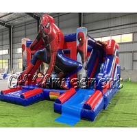 Château Gonflable Commercial Extérieur Héro Toile Amusant Spiderman Thème Super-Héros Araignée Bouncer