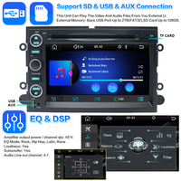 Lecteur DVD de voiture Android 7 pouces 2 Din, unité multimédia, CarPlay sans fil, GPS, caméra de recul pour Ford Focus