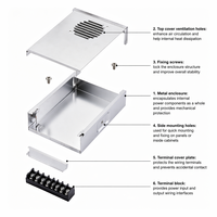 Alimentation LED étanche IP65 DC12V 24V 400W avec garantie de 2 ans, transformateur pour éclairage publicitaire extérieur