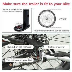 Cubierta transparente de seguridad visible, <span class=keywords><strong>remolque</strong></span> de bicicleta desmontable para niños, marco de Metal, <span class=keywords><strong>remolque</strong></span> de bicicleta para niños - Product Image 5