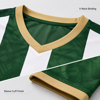 Maillots d'extérieur personnalisés pour équipes, uniformes d'entraînement vintage, maillots de football respirants imprimés à rayures 100 % polyester pour adultes unisexe